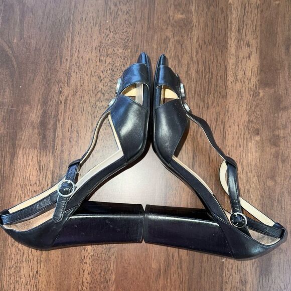 Black Leather T-Strap Heels Nike Air Comfort 8.5B Cole Haan Classic Pumps - Picture 5 of 7
